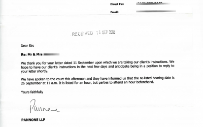 From G’s Solicitor – (15th Sep 08)
