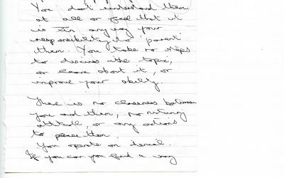 Letter To G – (Jan 00) What Makes Me So Angry