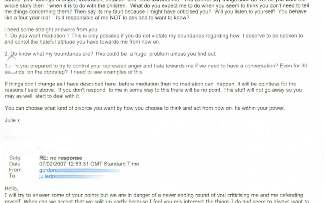 Re No Response – (7th Feb 07)